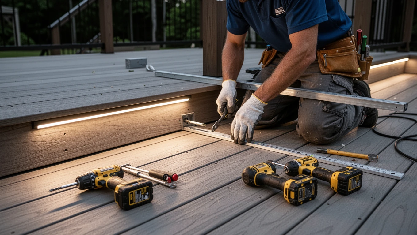 Deck Lighting Installation